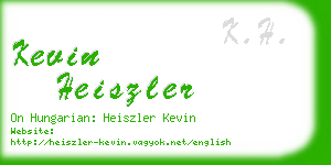 kevin heiszler business card